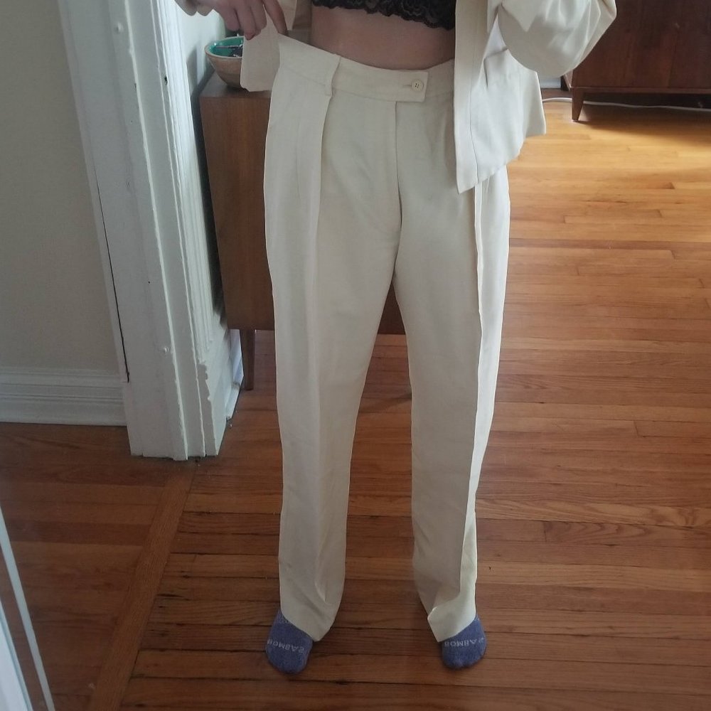 Vintage Yves Saint Laurent Ivory Pant Suit - Picture 8 of 15